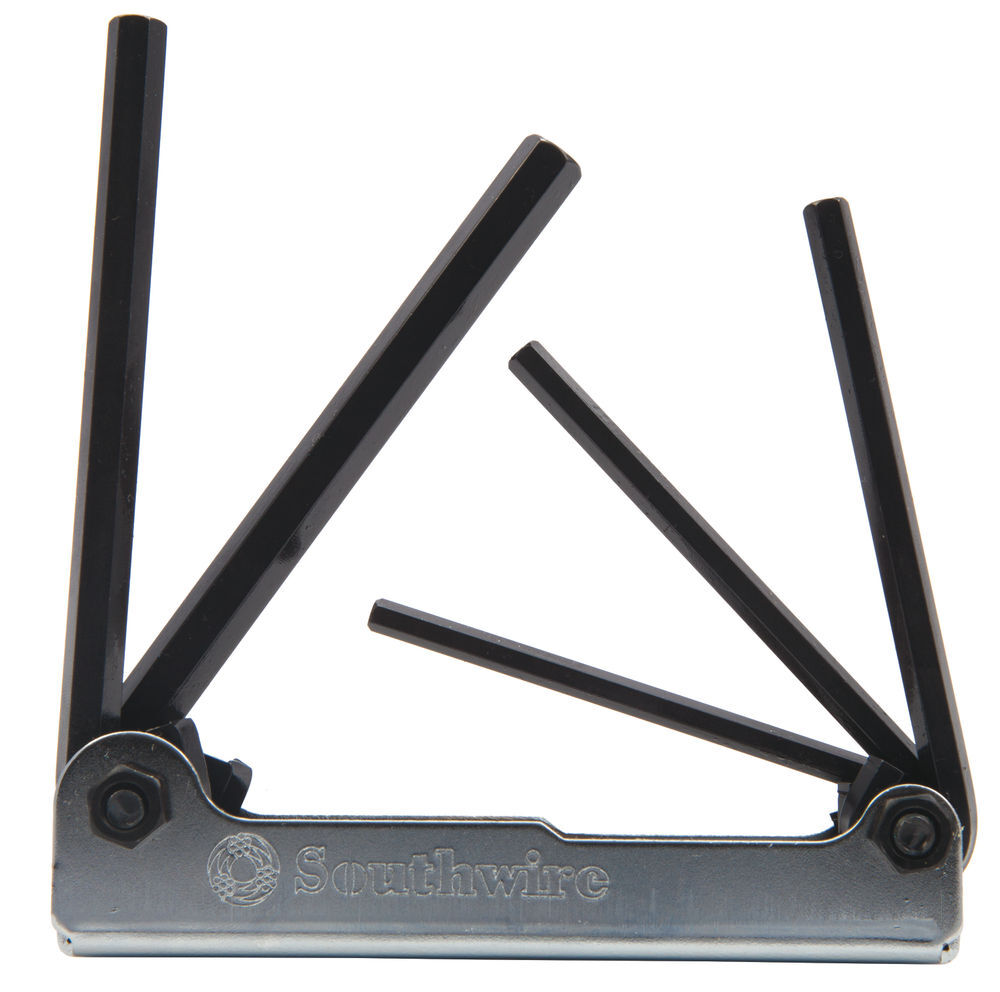 Southwire 5-Piece Steel Body Folding Hex Key Set 3/16in  3/8in, large image number 1