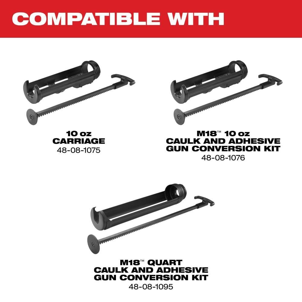Milwaukee M18 Cordless 10 oz Caulk and Adhesive Gun (Bare Tool), large image number 2