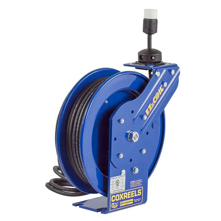 Coxreels 100 ft 115V Spring Driven Safety Rewind System Power Cord Reel, large image number 4