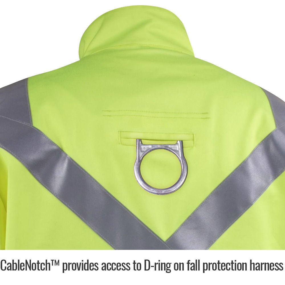 Black Stallion Welding Jacket 9oz Lime Green FR Cotton 2X, large image number 4