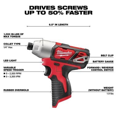 Milwaukee M12 12V Hammer Drill/Impact Driver Combo Kit 2 Tool, large image number 3