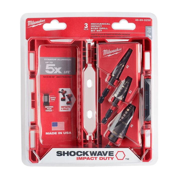 Milwaukee SHOCKWAVE Impact Duty Step Bit Mechanical Set (#2 #3 #8), large image number 7