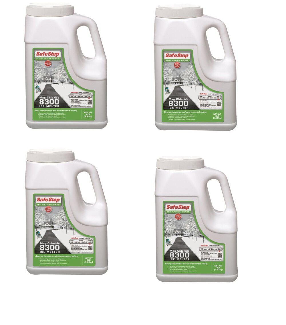 Safe Step Mag Chloride 8300 8 Lb. Jug of Ice Melter, 4 Pack – 53808-4