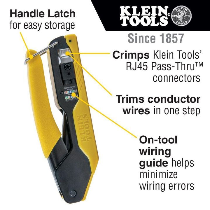 Klein Tools Compact Pass Thru Modular Crimper, large image number 1