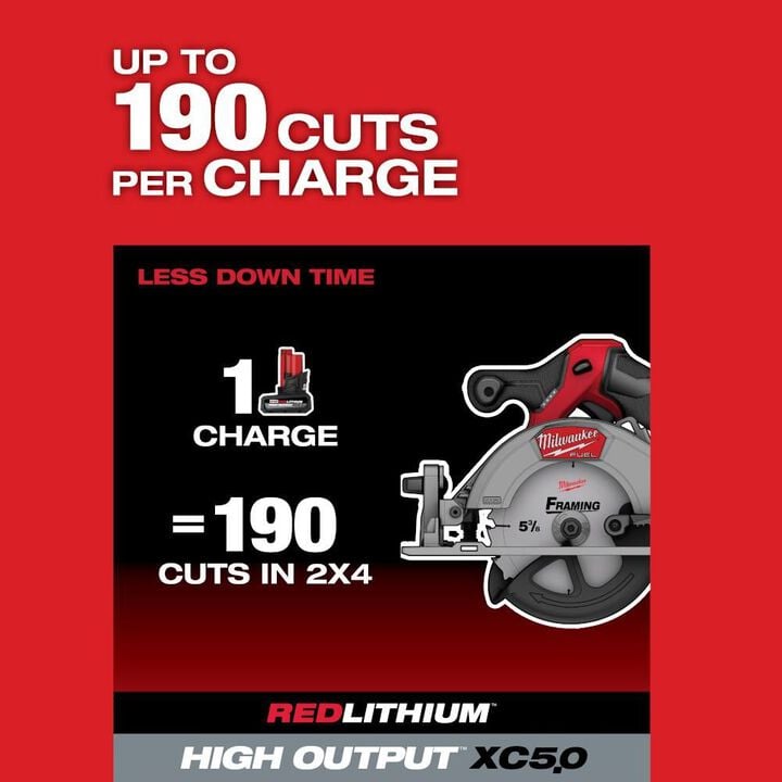 Milwaukee M12 FUEL 5-3/8 Inch Circular Saw Kit, large image number 6