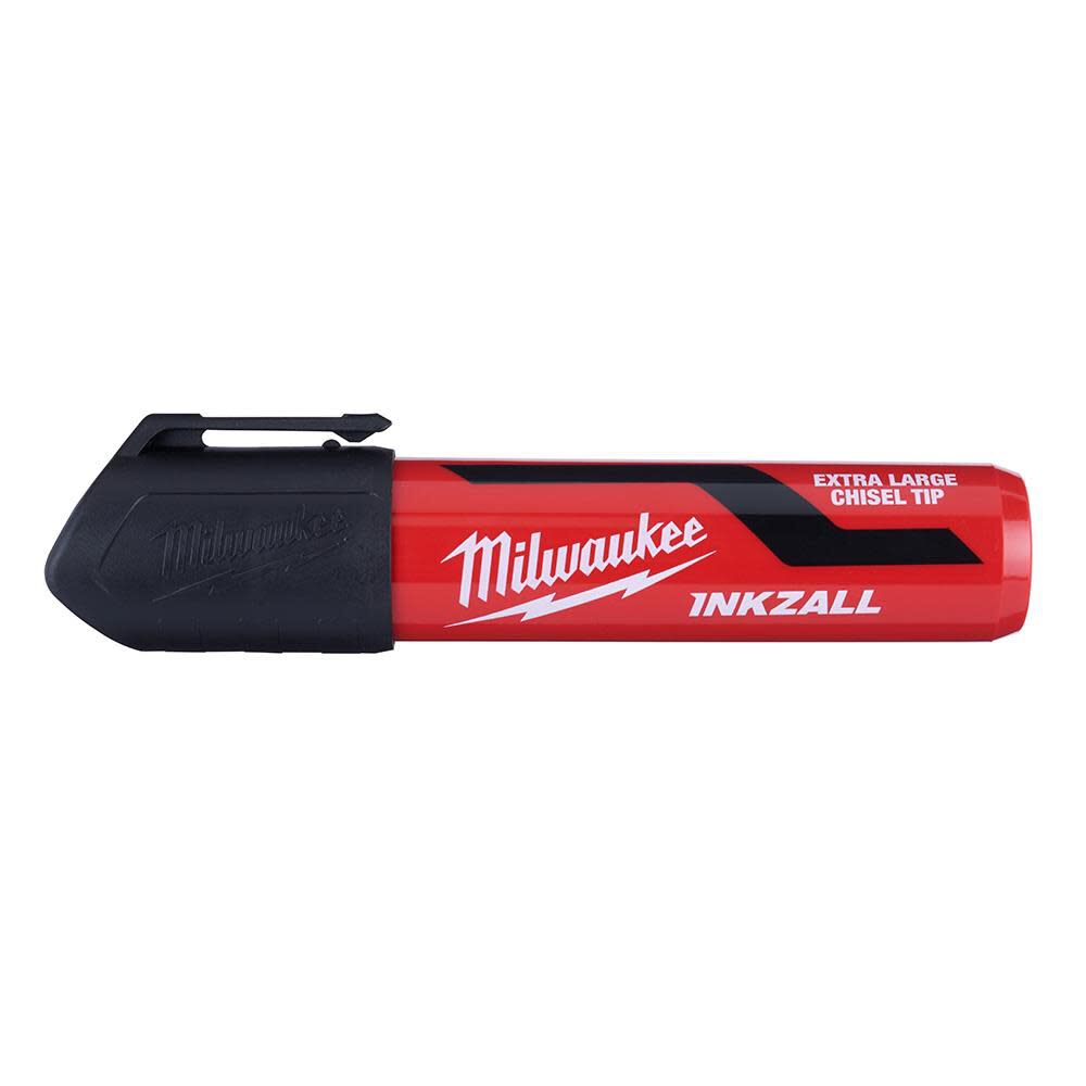 Milwaukee INKZALL Extra Large Chisel Tip Black Marker, large image number 1