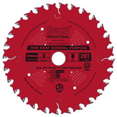 Freud 160 mm x 28T mm Thin Kerf General Purpose Blade, large image number 0
