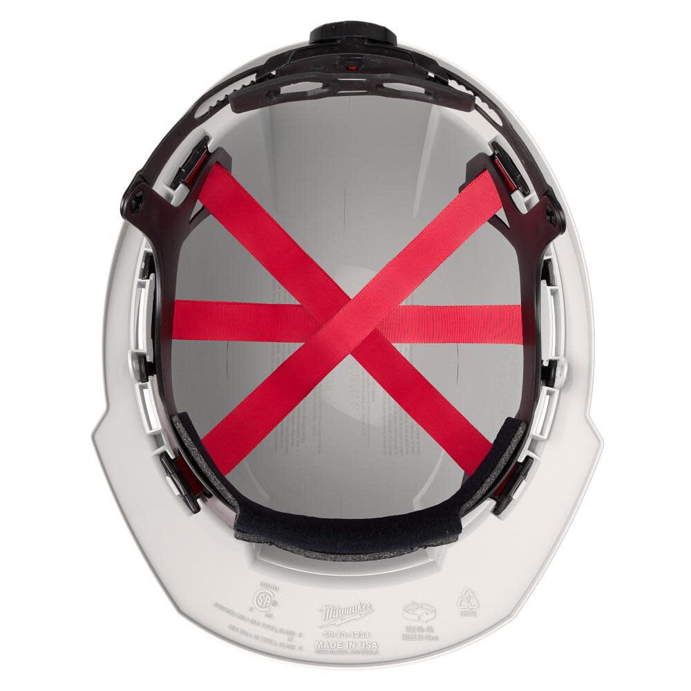 Milwaukee White Front Brim Vented Hard Hat with 6pt Ratcheting Suspension Type 1 Class C & BOLT USB Cooling Fan Bundle, large image number 8