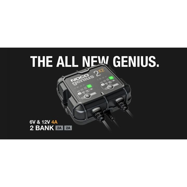 Noco 6V/12V 4A Multi-Voltage 2-Bank Smart Battery Charger, large image number 3