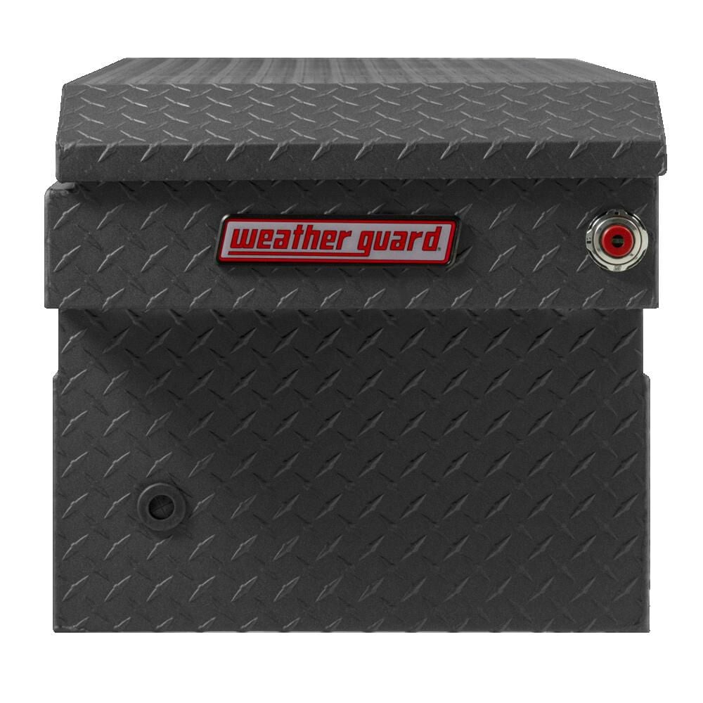 Weather Guard Saddle Truck Tool Box Aluminum Full Standard Textured Matte Black, large image number 4