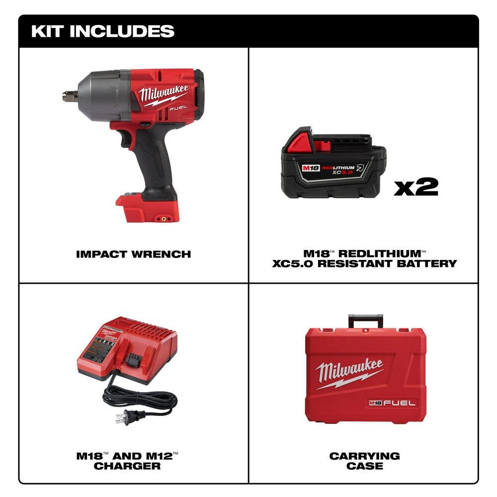 Milwaukee M18 Fuel High Torque 1 2 Impact Wrench With Pin Detent Kit 2766 22r Sansujyuku sansujyuku.com