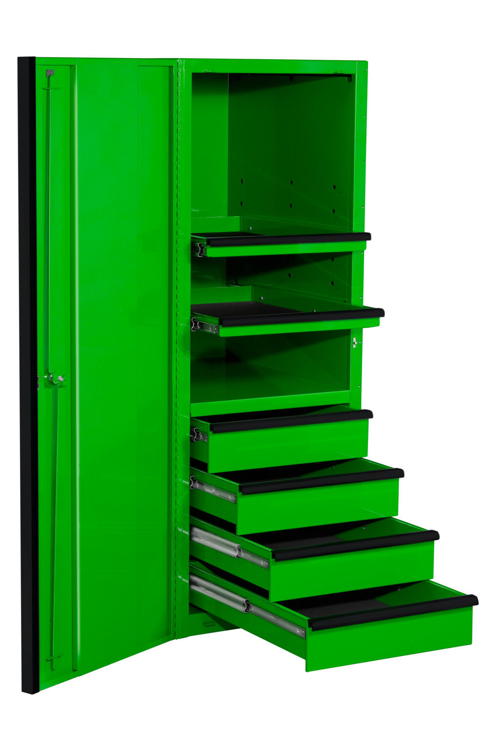 Extreme Tools 24in Green Side Cabinet with Black Handles, large image number 2