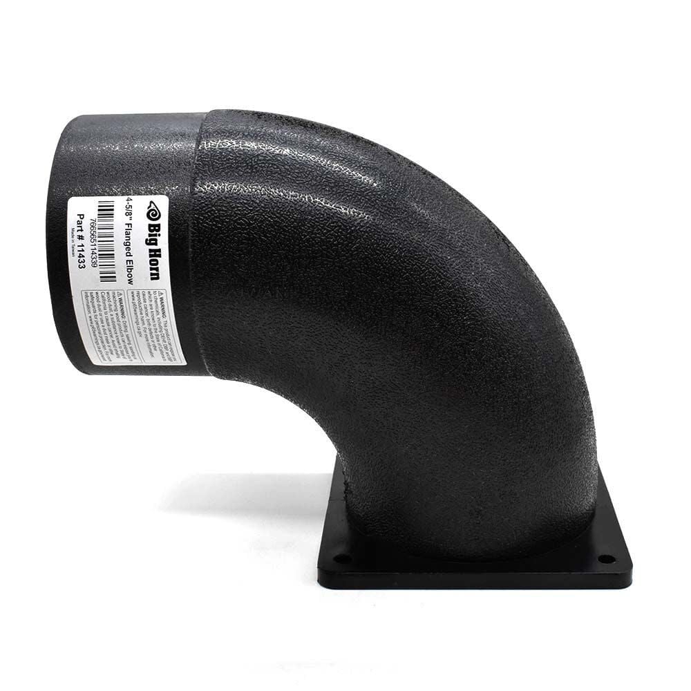 Big Horn 4-5/8 Inch Black Plastic Flanged Elbow, large image number 1