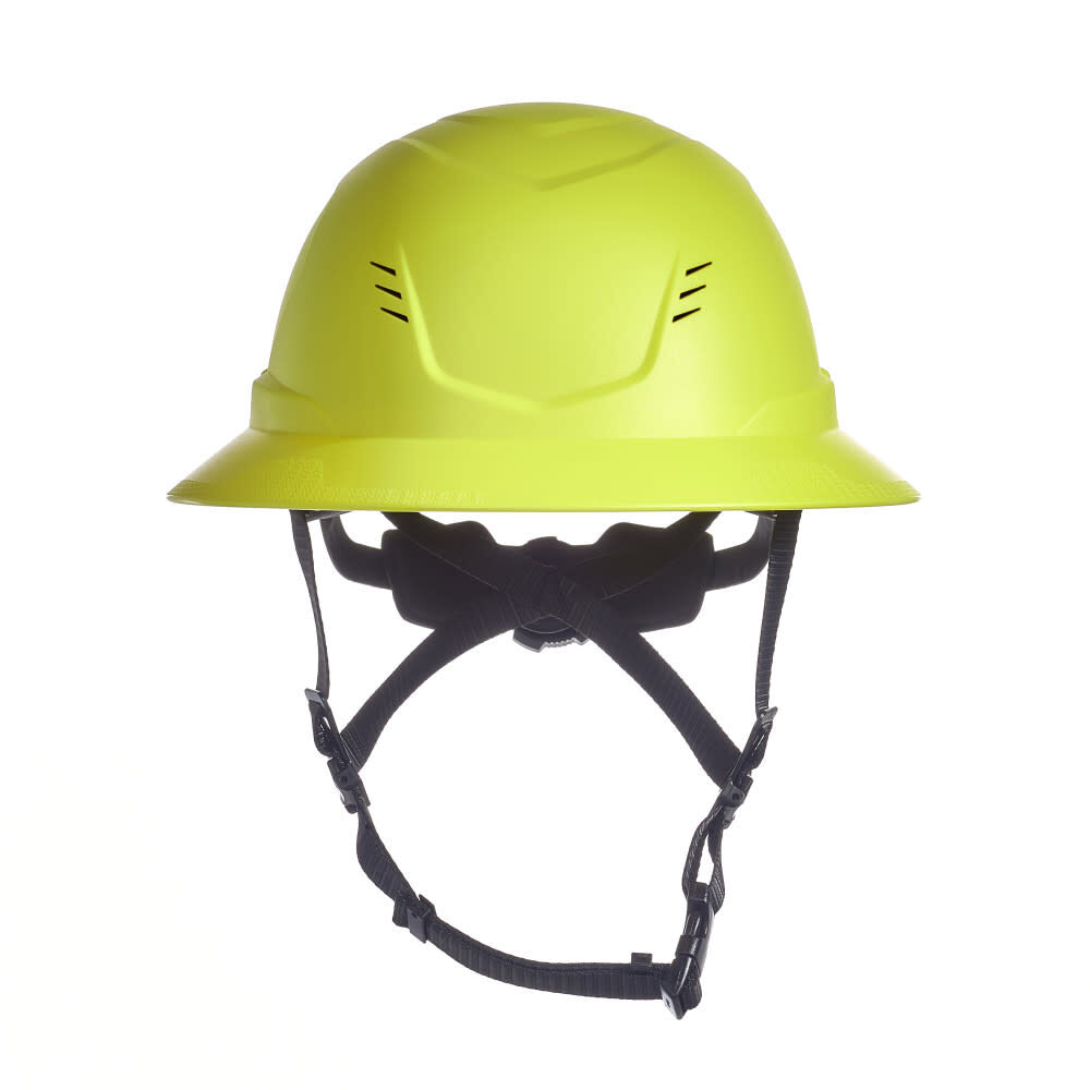 MSA Safety Works V-Gard H2 Full Brim Vented MIPS Safety Helmet Hi-Viz Yellow - 10250614