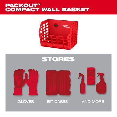 Milwaukee PACKOUT Compact Wall Basket, large image number 2