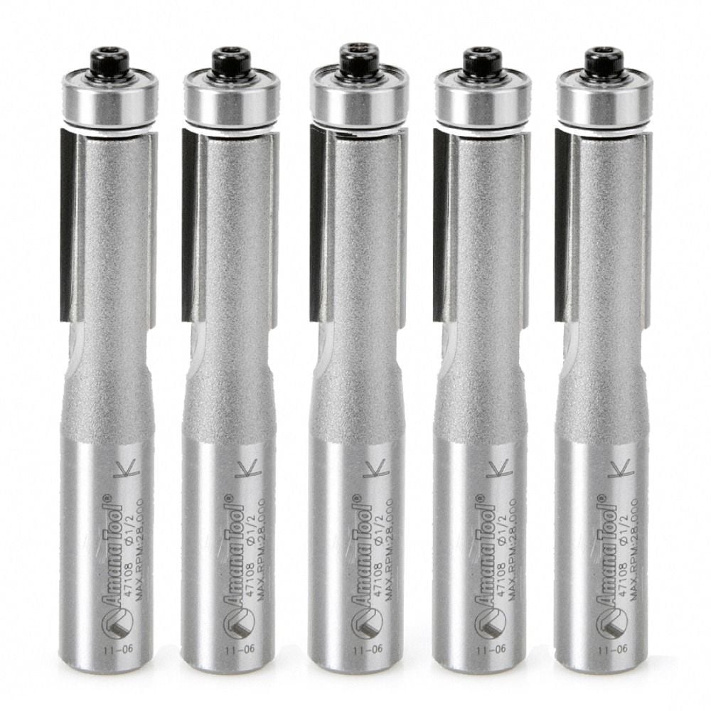 Amana Tool 1/2 x 1 x 3-1/4 Inch Carbide Flush Trim Router Bit, large image number 4