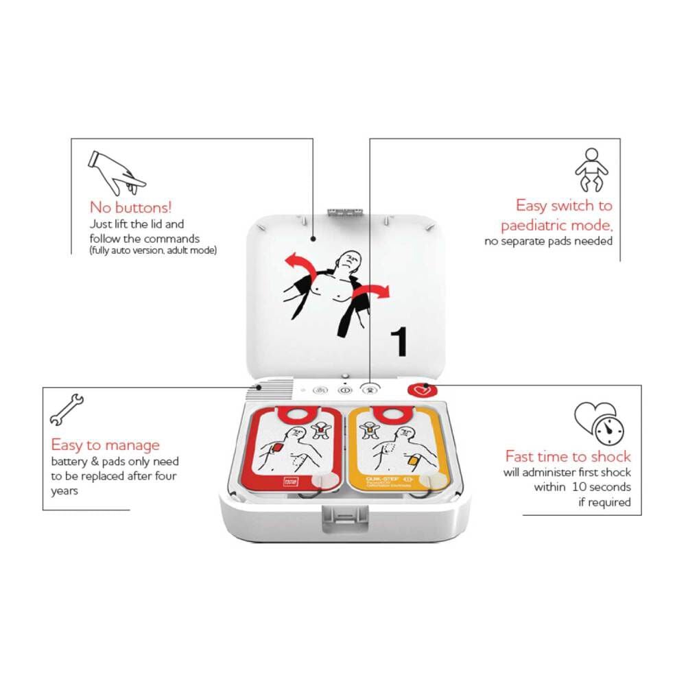 Aero Healthcare CARDIACT LIFEPAK CR2 Semi-automatic WIFI English with Handle Alarmed Cabinet, large image number 2