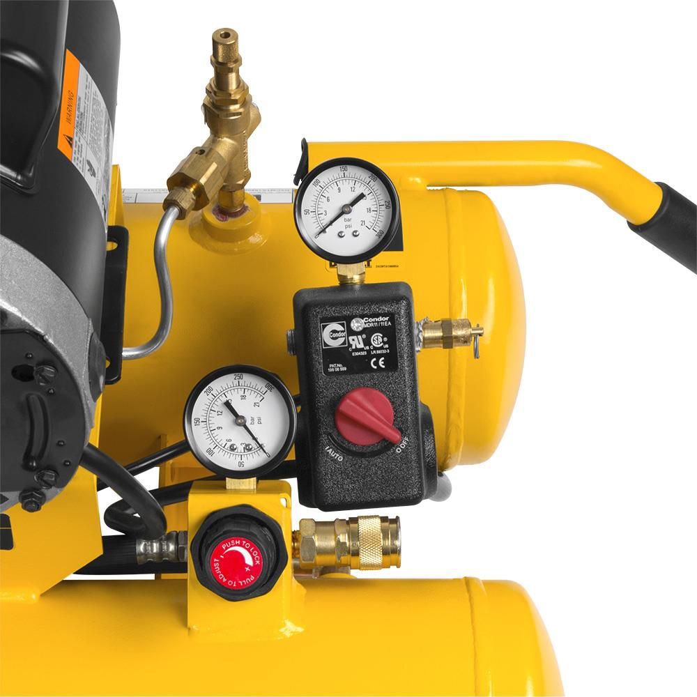 DEWALT 8 Gallon Portable 155 PSI Electric Twin Tank Wheelbarrow Air Compressor, large image number 2