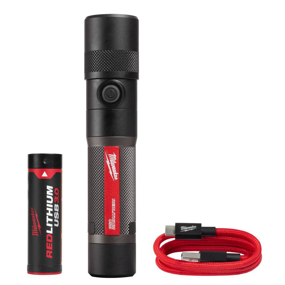 Milwaukee USB Rechargeable 1100L Twist Focus Flashlight - 2161-21