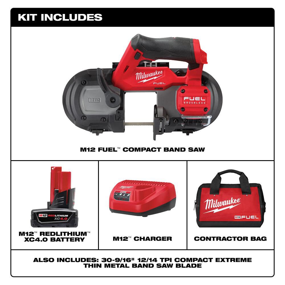 Milwaukee M12 Fuel Compact Band Saw Kit 2529 21xc - Image 3