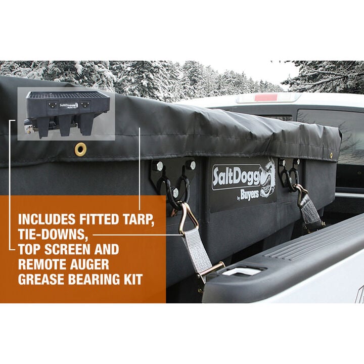 Buyers Products Company SaltDogg 1.0 Cubic Yard Electric Black Poly Hopper Spreader, large image number 7