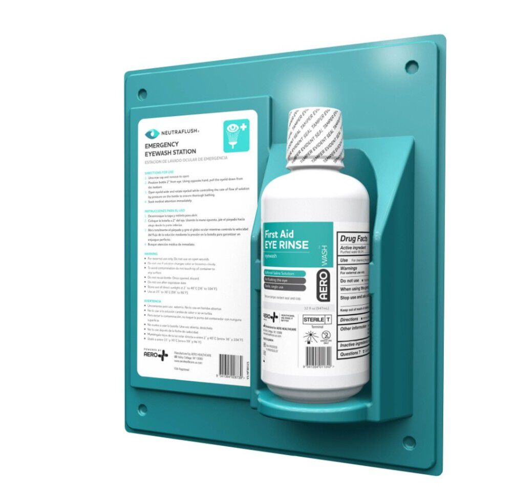 Aero Healthcare NeutraFlush Wall Station with 32 Oz Eye Rinse, large image number 2