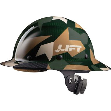 Lift Safety Hard Hat DAX Jungle Camo Carbon Fiber Full Brim
