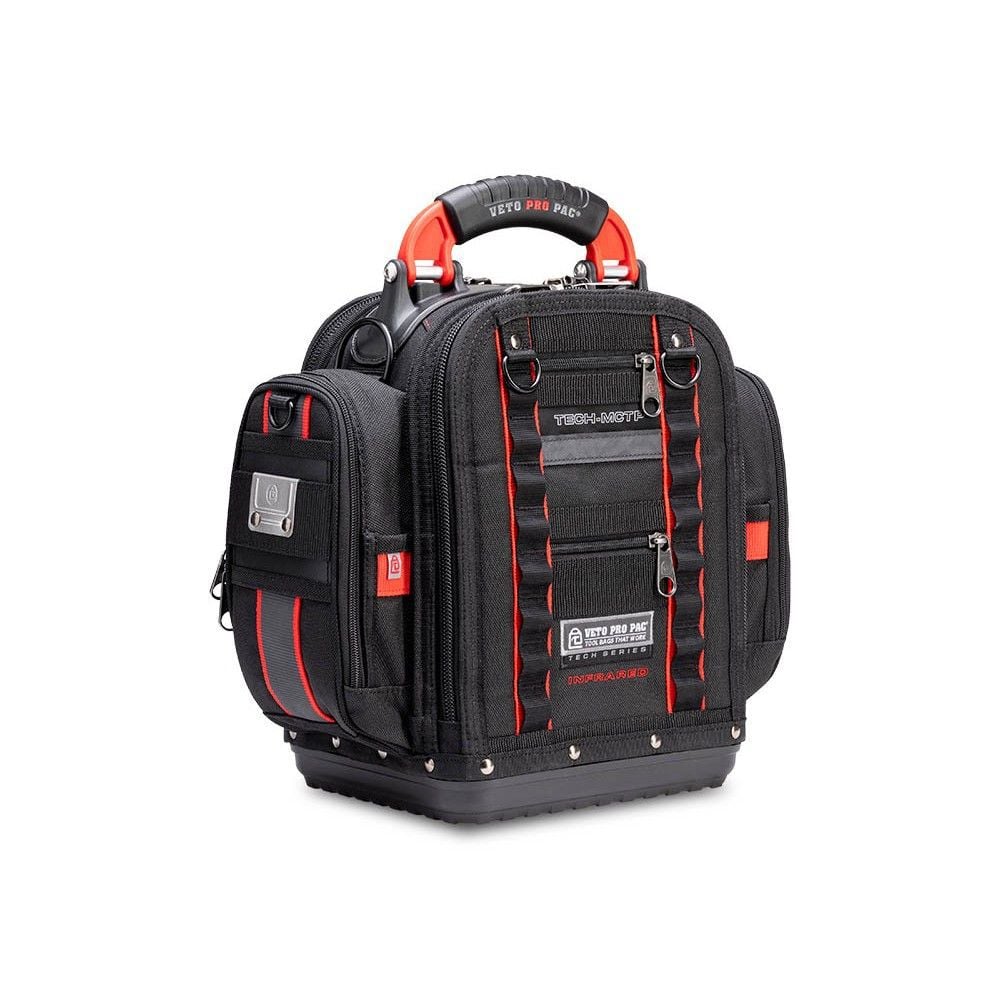 Veto Pro Pac 40 Lbs Zippered Compact Service Tool Bag, Black/Red, large image number 1