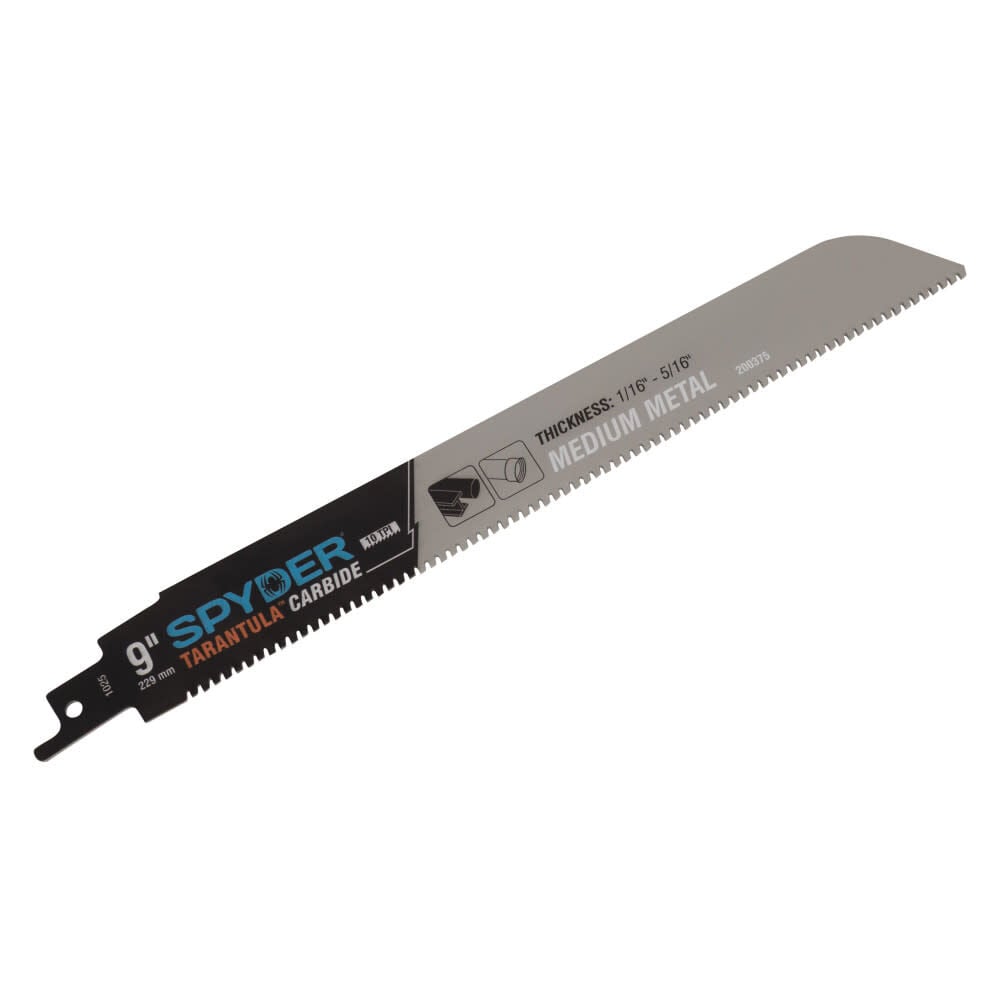 Spyder 9 Inch 10 TPI Metal Cutting Carbide Toothed Reciprocating Saw Blade, large image number 1