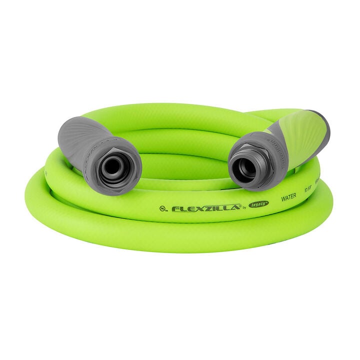 Flexzilla SwivelGrip Garden Lead-in Hose, 5/8 Inch x 10 Feet, 3/4 Inch - 11 1/2 GHT Fittings, ZillaGreen