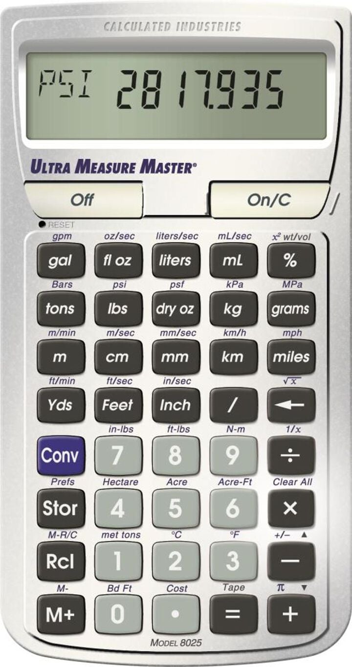 Calculated Industries U.S. Standard to Metric Conversion Calculator