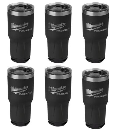 Milwaukee PACKOUT Tumbler 30oz Black Bundle 6pk