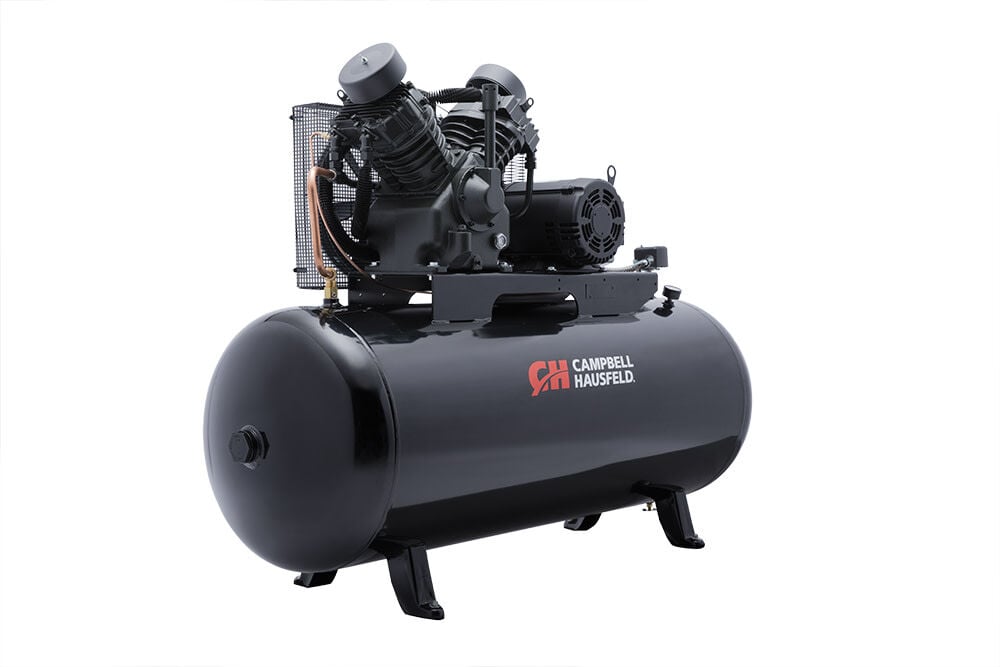 Campbell Hausfeld 120 Gallon Horizontal 10 HP TX0314 3 Phase 230V, large image number 2