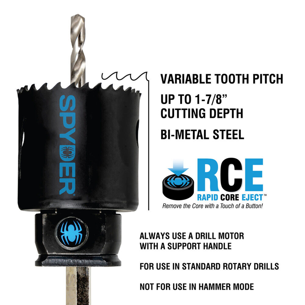 Spyder 4-3/4 Inch Bi-Metal Hole Saw for Steel, Use with Hex10, 1/2 Inch, large image number 6