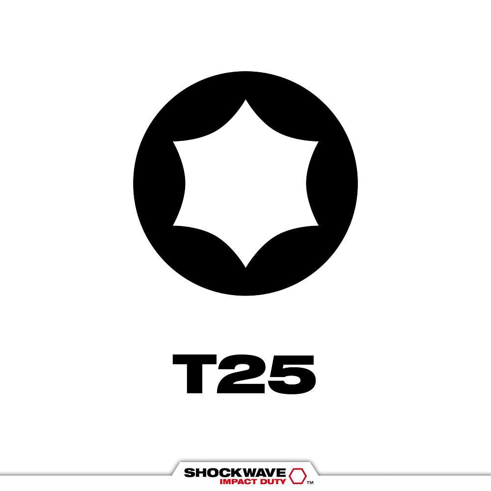 Milwaukee SHOCKWAVE 2 in. Impact Torx T25 Power Bit, large image number 2