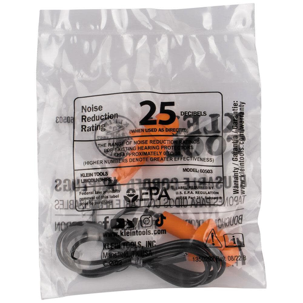 Klein Tools Corded Earplugs 50 Pairs, large image number 6