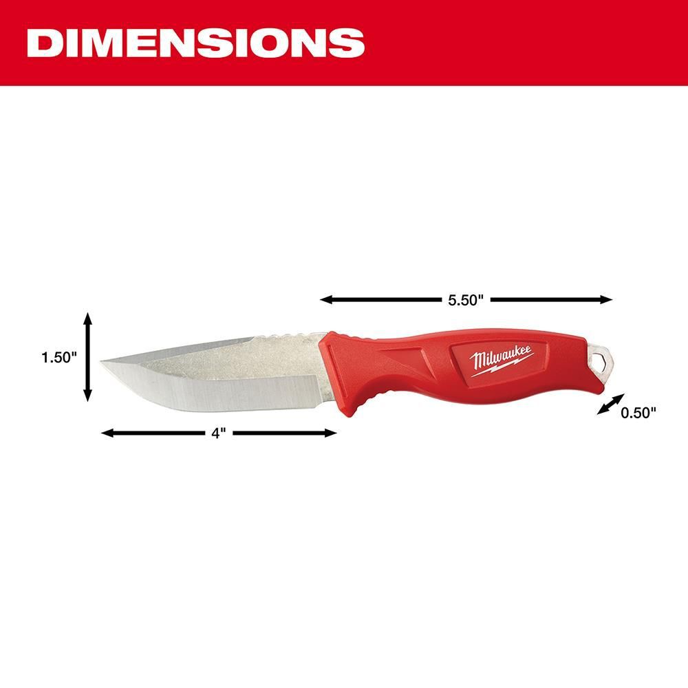 Milwaukee Tradesman Fixed Blade Knife, large image number 3
