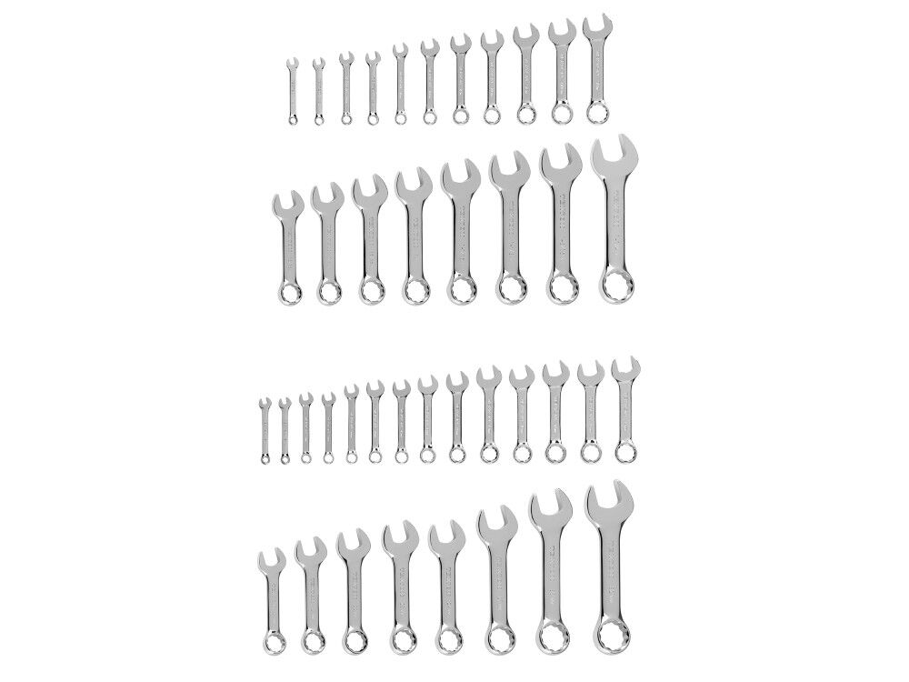 Tekton Stubby Combination Wrench Set, 41 Pieces, Common Sizes - WCB90414