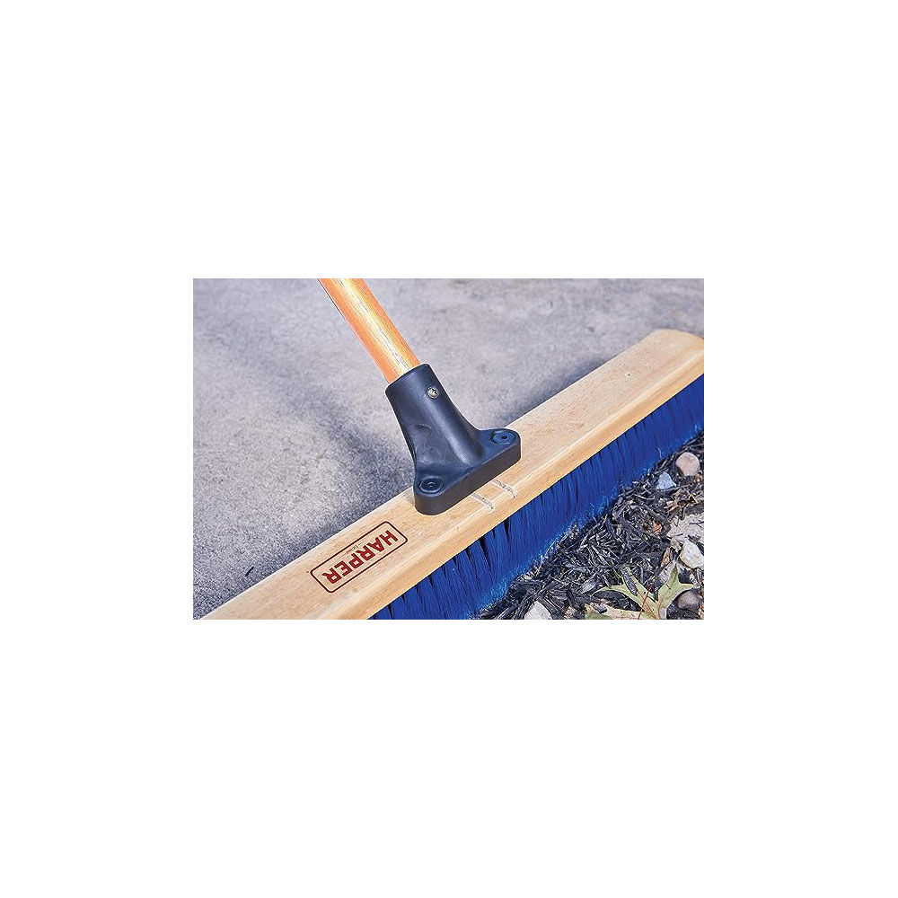 Harper 24 In. Indoor/Outdoor Dual Bristle Push Broom for Multi-Surface Cleaning, large image number 4