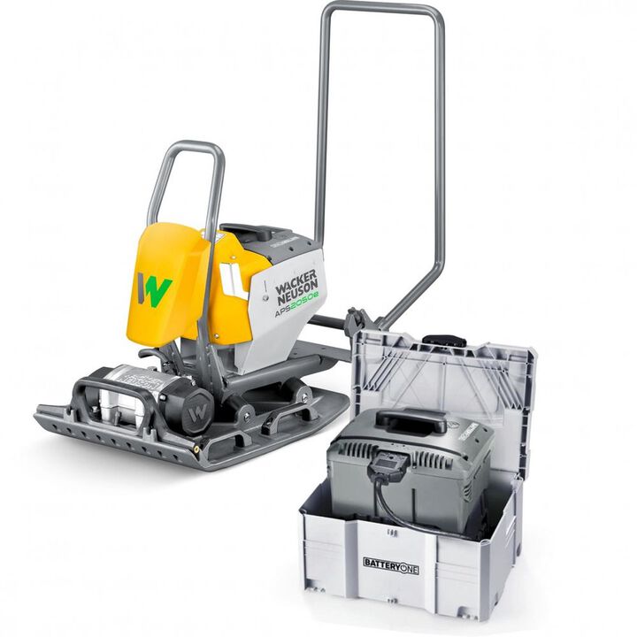 Wacker Neuson APS2050E Battery Vibratory Plate with 2 BOB10 Batteries & Quick Charger, large image number 3
