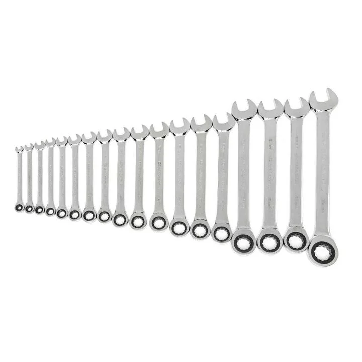 GEARWRENCH Wrench Set Ratcheting Combination Metric 18pc, large image number 0