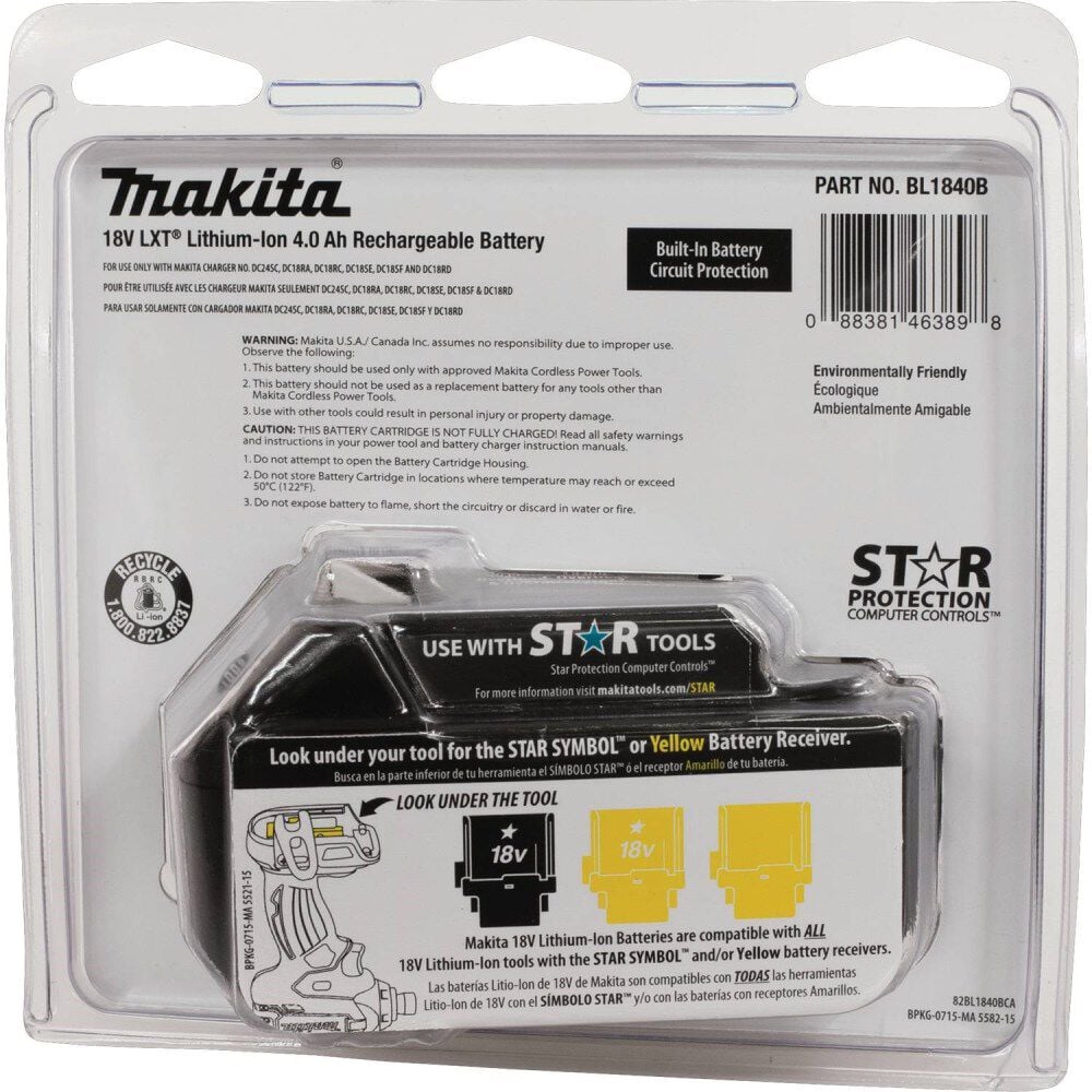 Makita 18V LXT 18V 4Ah Lithium Ion Power Tool Battery Pack with Fuel Indicator, large image number 6