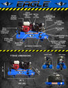 Eagle Compressor Portable Gas Wheel Barrow Air Compressor Electric Start 10 Gallon, small image number 2
