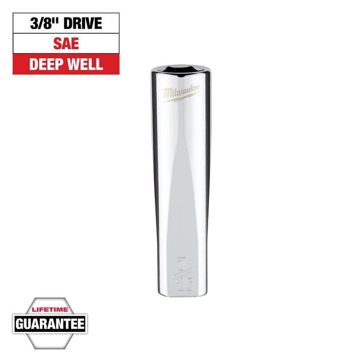 Milwaukee 3/8 in. Drive 7/16 in. SAE 6-Point Deep Socket, large image number 8