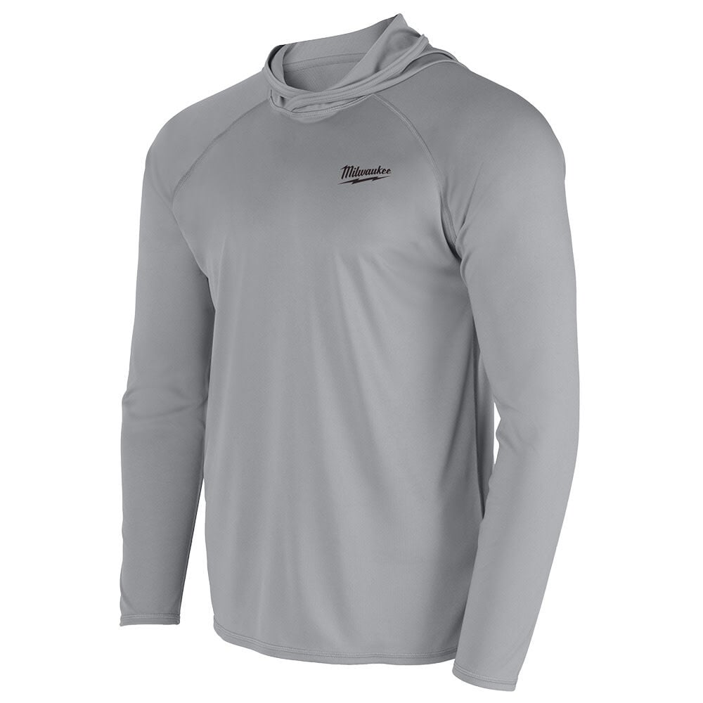 Milwaukee WORKSKIN Hooded Sun Shirt-GRAY Size Small – M550G-S