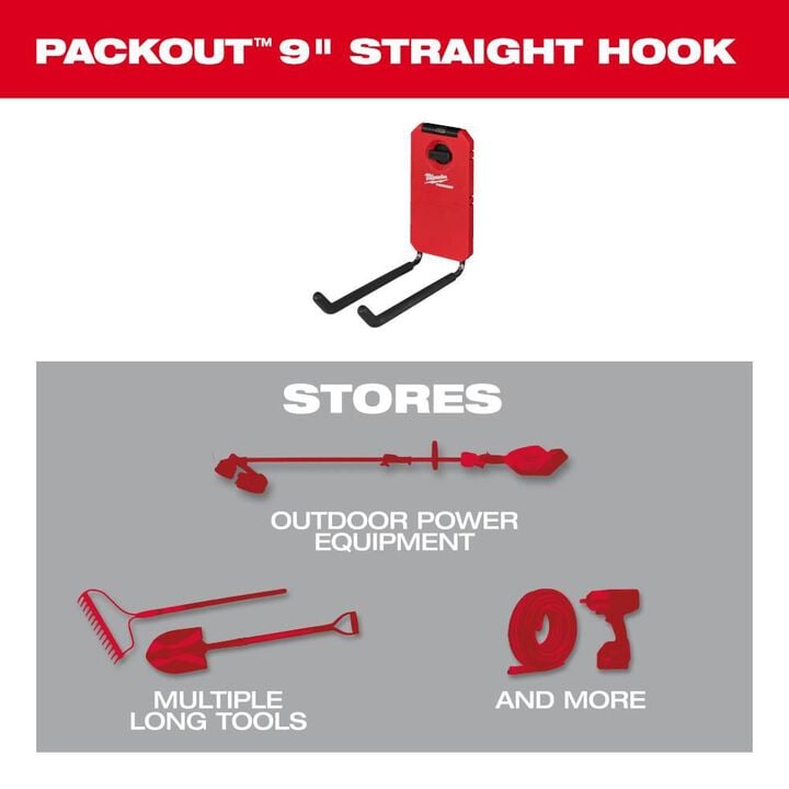 Milwaukee PACKOUT 9 Straight Hook, large image number 2