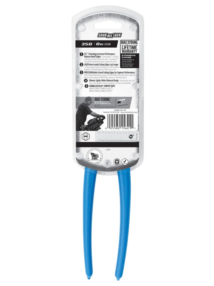 Channellock 8in XLT End Cutter Nippers Xtreme Leverage Technology, large image number 2