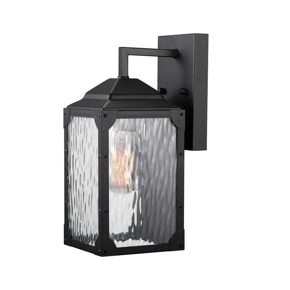Globe Electric Miller Wall Sconce Black Modern Outdoor Downlight, large image number 1