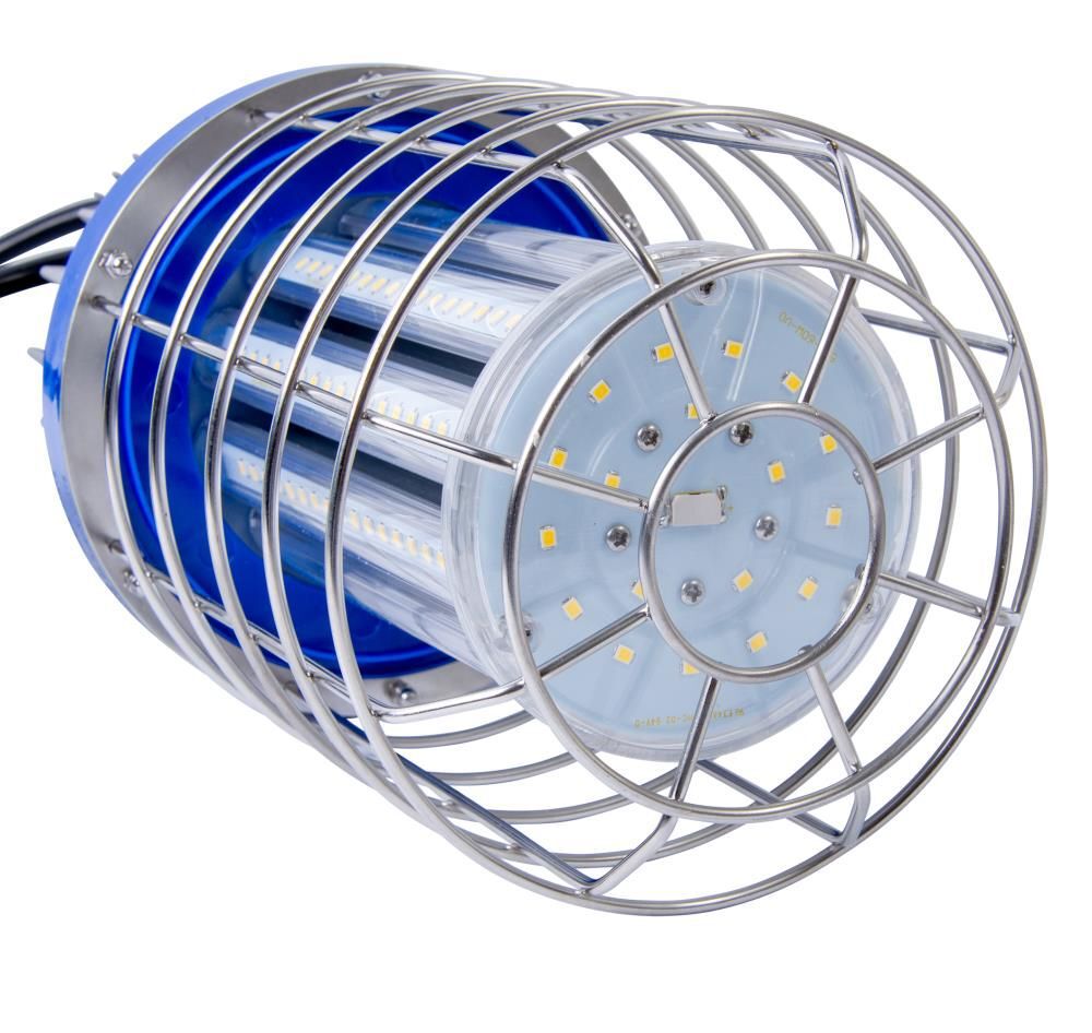 Bergen Industries 60 watt High Bay LED luminaire Temporary Plug-in Work Light Fixture 7500 lm 5000K Stainless Steel Cage, large image number 3
