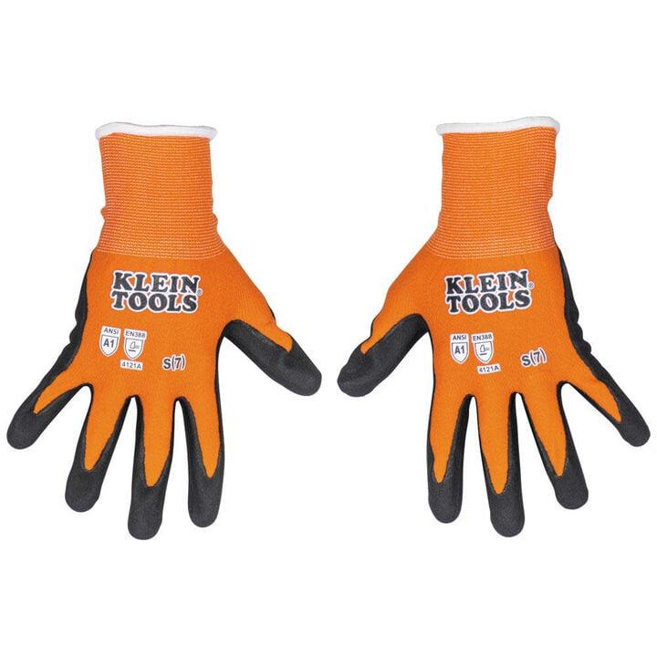 Klein Tools A1 Cut Knit Dipped Gloves, Small, 2pk